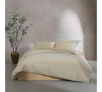 Calvin Klein - Parure de lit Douce et Respirante avec taies d'oreiller Assorties, Tissu à Armure Unie, Essentiels pour la Maison (Feuilles ramifiées Beige, Grand lit)