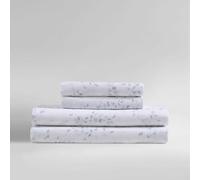 Calvin Klein - Parure de lit en Satin de Coton Lisse et Soyeux avec Poches Profondes, certifiée Oeko-TEX (Bleu botanique aéré, très Grand lit)