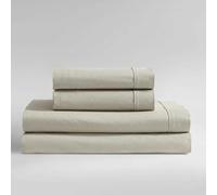 Calvin Klein - Parure de lit Moderne en Percale de Coton délavé avec Poches Profondes, Super Douce et Confortable, certifiée Oeko-Tex (Vert Percale délavée, Grand lit)