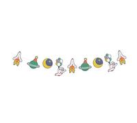 CAM ET LEON - Accessoires Décoration d’Anniversaire Enfant - Thème Espace - Assiettes, Serviettes, Confettis, Sachets, Cartes d’Invitation, Ballons (Guirlande - 3,6 m)