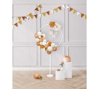 CAM ET LEON - Support à Ballons - Réutilisable - Parfait pour Décoration Saint Valentin, Anniversaires, Mariages, Bay Shower, Baptême, Fêtes, Célébrations - Hauteur 150 cm (Support à ballons - cercle)