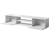 Cama Armoire RTV SLIDE 200K 200x40x37 cm tout blanc brillant, blanc, étagère à particules, blanc, étagère à particules, 1 étagère, stratifié
