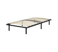 CAMA Sommier ergonomique à lattes, zone lombaire renforcée 90X200 + pieds