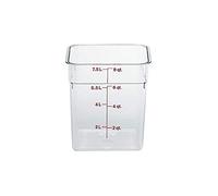 Cambro Camwear Boîte de conservation alimentaire carrée en polycarbonate de 8 litres (non livrée avec un couvercle)
