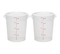 Cambro Lot de 2 boîtes de conservation alimentaire sans BPA avec couvercle - Opaque - Idéal pour le garde-manger et le réfrigérateur, la cuisson et le mélange de pâte, utilisation industrielle et de