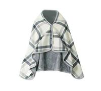 CAMEIRGOU Couverture Portable En Molleton, Canape TV Hiver, Couverture-Chandail Sweat Portable, Poncho D'hiver Mode Femme, Châle Femme Écharpe Cape, Pull Plaid Moelleux Pour (Gris), M