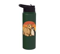 Camel et pingouin, meilleurs amis, amitié animale Stainless Steel Insulated Water Bottle