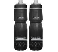 CamelBak Podium Chill 710ml - bouteille d'eau vélo - isolation à double paroi - polypropylène Trutaste - débit élevé - fermeture auto-obturante - ajustement optimisé pour cage - Black, taille: OS