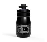 CAMELBAK Podium Dirt Series - bouteille d'eau vélo 15oz - bouchon auto-obturant - étanche - sans BPA - design ergonomique - protection intégrée contre la saleté - Asphalt, taille: OS
