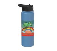 Caméléon Arc-en-ciel Coloré Mignon Nature Reptile Nature Stainless Steel Insulated Water Bottle