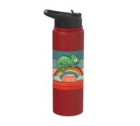 Caméléon Arc-en-ciel Coloré Mignon Nature Reptile Nature Stainless Steel Insulated Water Bottle