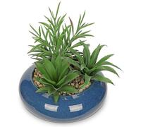 Camélia artificiel dans un pot en céramique pour l'intérieur, le rebord de fenêtre ou la salle de bains, 18 cm