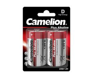 CAMELION 11000220 Pack de 2 Piles Alkaline Plus LR20 D Mono, 1 Unité