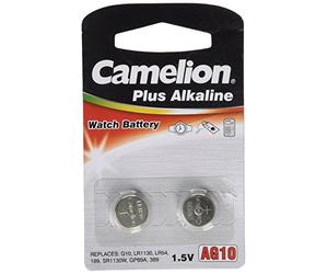 Camelion 12000210 Pack de 2 Piles Bouton Alkaline AG10/LR54/LR1130/389 - 1,5 V