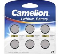 Camelion Piles bouton 13000600 CR2032/CR2025/CR2016 Lithium Lot de 6 Argent