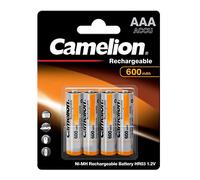 Camelion Piles rechargeables AAA Ni-MH 600 mAh 1,2 V – Lot de 4