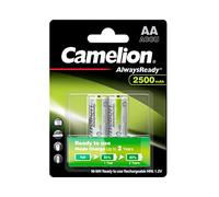 Camelion 17425206 Pack de 2 Piles Rechargeables Always Ready NiMH HR6 AA 2500 mAh