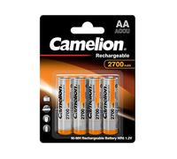Camelion Piles rechargeables AA (LR6) NiMH 1,2 V 2700 mAh Pack de 4