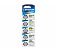 Camelion 5 piles bouton CR2016 Lithium, 3 Volt, 75 mAh