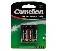 Camelion Piles AAA (R03) Super Heavy Duty Zinc‑carbone 1,5 V – Lot de 4