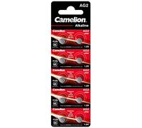 10 Piles AG2 / LR726 / 396 / 397 / 196 / LR59 Camelion Alcaline 1,5V