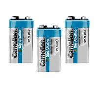 Camelion Lot de 3 Blisters 1 Pile Digi Alkaline 9V 6LR61