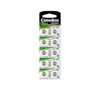 Camelion - Pack de 10 piles Camelion Alcaline AG2,LR726,LR50,196,SR726W,GP96A,396 0% Mercury/Hg