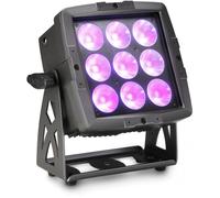 Cameo FLOOD 600 IP65 - Projecteur extérieur avec 9 LEDs « 6 en 1 » RGBW UV 12 W - Spots à LED/Projecteurs LED