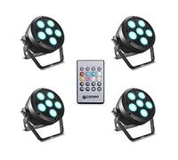 Cameo ROOT® PAR 6 SET 1 - Set composé de 4 x CLROOTPAR6 avec télécommande infrarouge (CLPFLAT1REMOTE)