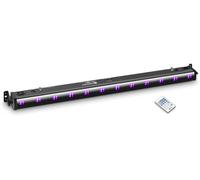 Cameo UV BAR 200 IR - Barre LED 12 x 3 W UV noire avec télécommande infrarouge - Effets UV et accessoires
