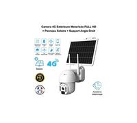 Camera 4G extérieur motorisée FULL HD Solaire, Vision 92° IR, Contrôlable à distance HDME - nano SIM 300Mo offert, Micro & Haut Parleur Intégré