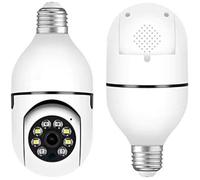 Caméra Ampoule WiFi 360 E27 HD 720P Sans fil - Surveillance Vision Nocturne, Audio Bidirectionnel, Stockage Crypté 128Go