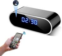 Caméra cachée 4K UHD dans l'horloge WiFi Caméras cachées Enregistreur vidéo IP sans Fil Gardien Intelligent 3 en 1 Caméra Sécurité intérieure Nanny Cam 140 ° Angle Vision Nocturne/Détection de mouve