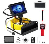 Caméra d’inspection de canalisation 30 m avec localisateur 512 Hz, écran LCD 9" 1080P, DVR + audio, sonde inox IP68 Ø17/23 mm, LED réglables, batterie 4500 mAh, carte 16 Go