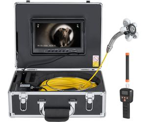 Caméra de canalisation SucceBuy avec localisateur 512 Hz, 165 pieds/50 m de diamètre, caméra d'inspection des égouts 9 pouces avec mise à niveau automatique, zoom 36x, caméra de plomberie avec 12 lumi