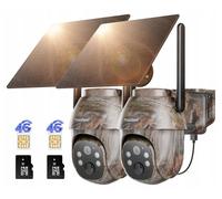 Caméra de chasse 4G LTE solaire, transmission en direct 2K Caméra de chasse avec application de transmission mobile, réglage PTZ 360° sur mobile, caméra de chasse avec carte SIM, vision nocturne