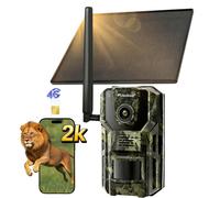 Caméra de chasse solaire Usogood 4G LTE avec application de transmission sur smartphone, carte SIM, résolution 2K, détecteur de mouvement, vision nocturne, déclencheur, étanche, GPS