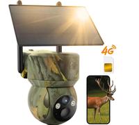 Caméra de chasse solaire Usogood 4G LTE avec détecteur de mouvement, carte SIM incluse, batterie 2K, caméra de surveillance d'extérieur, vision nocturne couleur, détection PIR