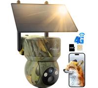 Caméra de chasse usogood 4G LTE à énergie solaire, 360°, 2K, avec application mobile, carte SIM, carte mémoire de 32 Go, détecteur de mouvement et vision nocturne