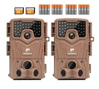 Caméra de chasse Usogood Caméra vidéo 4K pour animaux sauvages 36 MP Vision nocturne avec carte mémoire 32 Go - 2 pièces