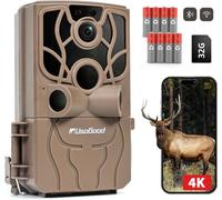 Caméra de chasse WiFi avec application 4K 48MP Vision nocturne Détecteur de mouvement Caméra de chasse, IP66
