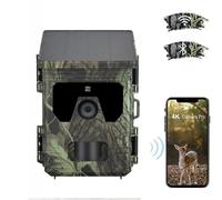Caméra de chasse ZELURXX 36 MP 4K Ultra HD, Wi-Fi, vision nocturne, étanche IP65, détection de mouvement, alimentation solaire, longue durée de veille