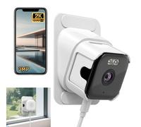 Caméra de fenêtre intérieure - 3MP 2K - Vision nocturne couleur - Installation sans outil - Wi-Fi 2,4 et 5 GHz