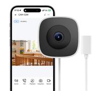 Caméra de fenêtre sans perçage - 3 MP 2K - Wi-Fi double bande - Carte microSD - Intérieur - Blanc - Caméra de surveillance intérieure