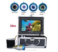 Caméra de pêche sous-marine, écran 7 pouces, sondeur HD, étanche IP68 pour la pêche sur glace/en mer/en lac, 50 m, 30 LED