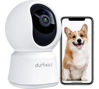 Caméra de sécurité d'intérieur à 360° avec résolution HD 1080p pour surveiller les bébés et les animaux domestiques