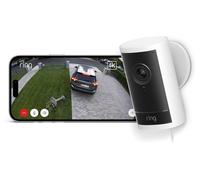 Caméra de sécurité extérieure Amazon Ring Pro, caméra IP, pour usage extérieur, avec câble, à fixer au plafond ou au mur, de couleur blanche, modèle Tower