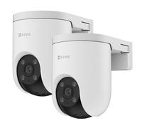 Caméra de sécurité extérieure Wi-Fi rotative EZVIZ H8c SE 2K, pack de deux, blanche