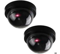Caméra de sécurité factice - Lot de 2 caméras extérieures avec voyant rouge - Piles incluses