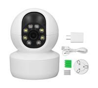 Caméra de sécurité intérieure avec résolution 2K HD, caméra WiFi panoramique et inclinable avec vision nocturne couleur, détection de